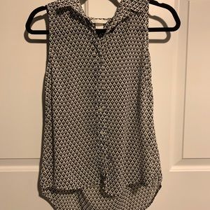 Black and white tank top blouse from H&M